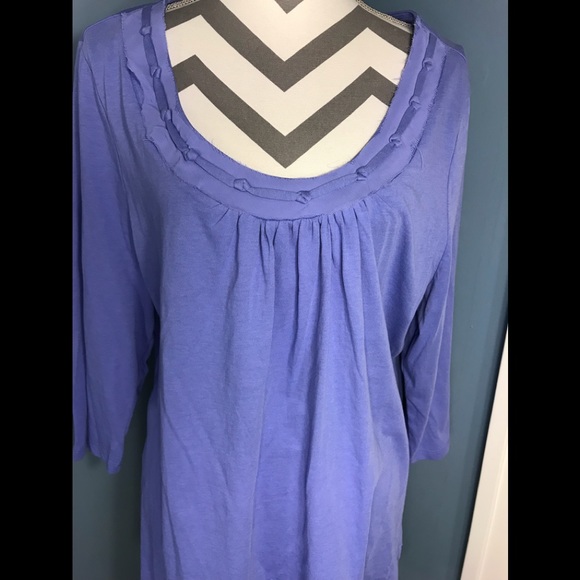 💜NWT Sara Spencer Pretty purple top 2X💜 - Picture 3 of 7